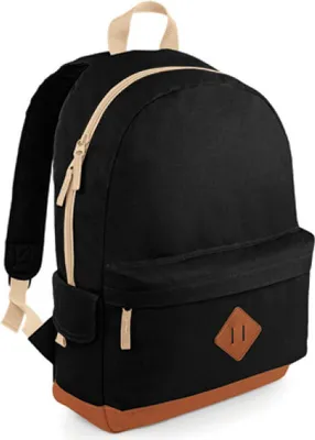 Produktbild von BagBase BG825 | Heritage Backpack / Rucksack | 31 x 45 x 19 cm - Farbe: Black - Größe: 31 x 45 x 19 cm