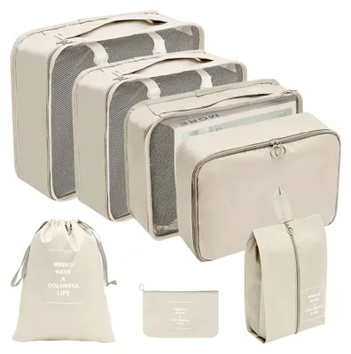 Produktbild von Packwürfel 7 Set Reisewürfel für Koffer, leichte Gepäckverpackung