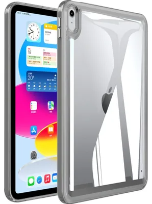 Produktbild von Mobigear Crystal Schutzhülle für iPad Mini 6 (2021) – Hartschale, Rückseite – Transparent / Schwarz