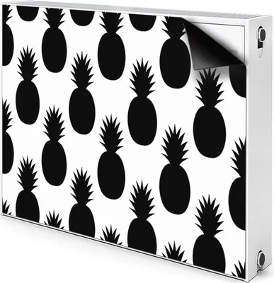 Produktbild von Magnet Radiator Magnet Mat Heizkörper Heizung Verkleidung Abdeckung 80x60 cm  - Schwarz, Ananas