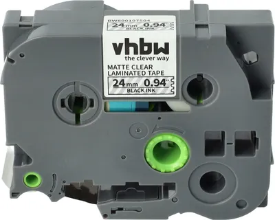 Produktbild von vhbw Schriftband-Kassette Ersatz für Brother TZE-M51, TZ-M51 für Etiketten-Drucker 8m x 24mm Schwarz auf Matt-Transparent