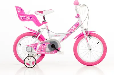 Produktbild von Hamulec do obręczy Little Heart 16 cali 31 cm dla dziewczynek biały/różowy
