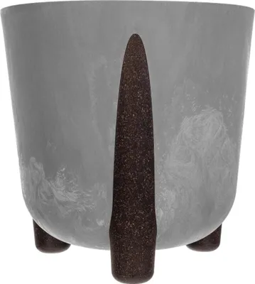 Image de Cache-pot - Pot de fleurs avec pieds - Avec insert - Taille S - Gris clair