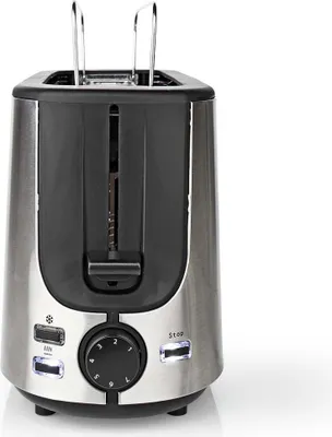 Produktbild von Gastronoma 18140004 - Toaster - 2 Schlitze - 1000 W - 7 Bräunungsstufen - Aufsatz zum Aufwärmen - Schwarz