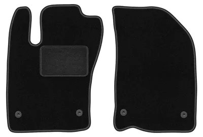 Produktbild von Velours-Fußmatten Vorne passend für Fiat Tipo II (Limousine, Bj. 2015-) – schwarz, passgenau, mit Befestigungen set 2 Stk. - STANDARD