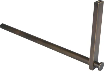Produktbild von Simausrom Kleiderstange L Form Uvea - Kleiderstange für Hutablage - Garderobenstange L Form 320x150mm, Messing antik matt lackiert