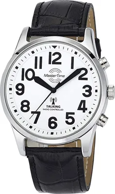 Master Time MTGA-10690-60L Sprechende Funk Herrenuhr mit Lederband 1