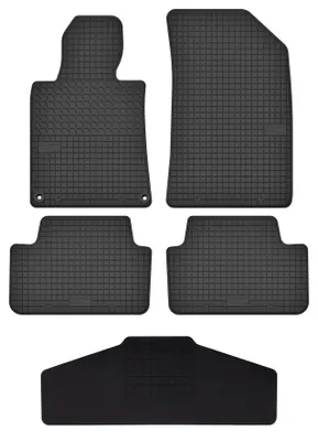 Image de Tapis de sol en caoutchouc + tunnel pour Peugeot 508 I 2010-2017 (berline/break) – 5 pièces, noirs, sur mesure
