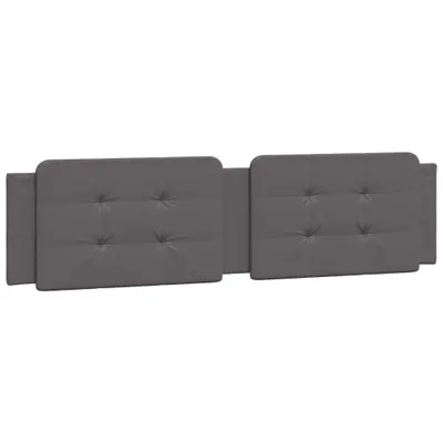 Image de Coussin de tête de lit Zadar gris 200 cm similicuir