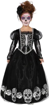 Image de Robe Princess of the Dark Halloween Tête de mort, taille : 164