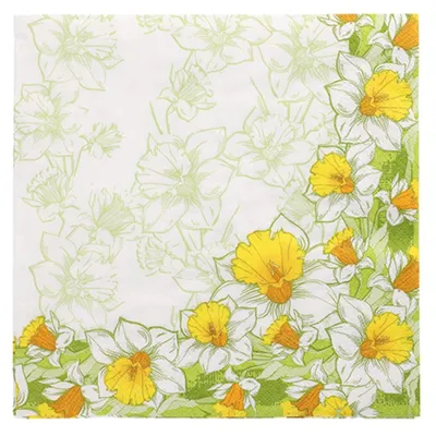 Immagine prodotto di 50 tovaglioli, 3 veli 1/4 di piega 40 cm x 40 cm "Narciso"