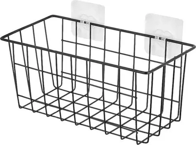 Immagine prodotto di Cestello metallico da parete con ventosa per cucina e bagno