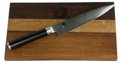 Productafbeelding van Japanse kookmes set met houten snijplank