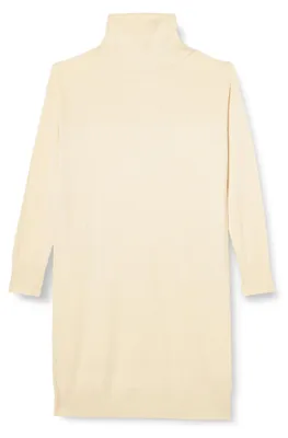 Productafbeelding van LYNNEA Dames, gebreide, lange mouwen, midi-jurk, model 15624939-LY02, kleur: wit, maat: XL/XXL