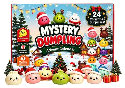 Obrázek produktu pro Squishy Vánoce Adventní Kalendář 2026 Kalendář 24 Dní Vánoční Kalendář s Odpočtem Univerzální Velikost A2