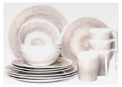Produktbild von Camping Geschirr Set für 1-4 Personen I 4-32 Teile I Teller Set I Tasse I Schüssel I Gläser I aus Melamin