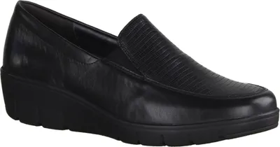 Produktbild von Semler Judith J7255-001 Damenslipper, bequem, schwarz, Leder, Wechselfußbett - Damenschuhe Bequeme Ballerina / Slipper, Schwarz, leder (soft-n/tejus)