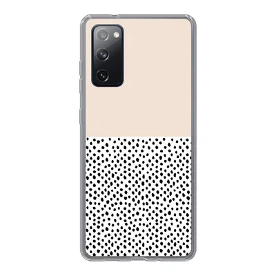 Produktbild von MuchoWow® Handyhülle Schutzhülle Hülle für Samsung Galaxy S20 FE Polka dots - Weiß - Schwarz Silikon Softcase Handy Hülle - Abdeckung