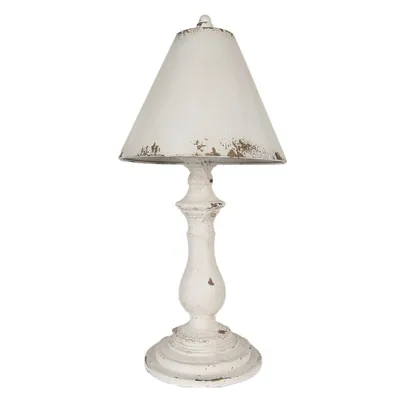 Produktbild von Clayre & Eef Tischlampe Ø 26x55 cm Weiß Eisen