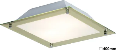 Zdjęcie produktu dla Plafon LED kwadratowy Lars złoty 18W Ciepła biel 1440lm szkło wym:8x40x40cm IP20 Rabalux