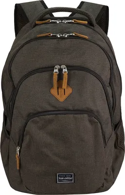 Produktbild von travelite Freizeitrucksack Rucksack mit Laptopfach Basic Melange Backpack 22L Brown grau