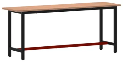 Obrázek produktu pro vidaXL Pracovní stůl 200x55x81,5 cm bukový masiv a kov