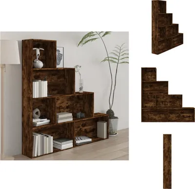 Obrázek produktu pro vidaXL Regál na knihy kouřový dub 155x24x160 cm - Regály a knihovny