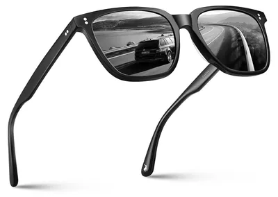 Produktbild von Retro-Sonnenbrille mit polarisierenden Gläsern und UV400-Schutz