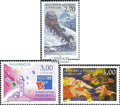 Produktbild von Briefmarken Andorra - Französische Post 1999 Mi 537,539,545 (kompl.Ausg.) postfrisch Postgeschichte
