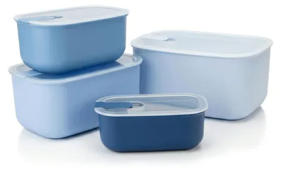 Produktbild von Arendo Frischhaltedose, 4er Set, Vorratsdosen, Lunchboxen, auslaufsicher, stapelbar, 4700 ml, 2900 ml, 1600 ml, 800 ml, Mikrowellen-, gefrier- und spülmaschinengeeignet, lebensmittelecht