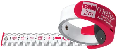 Image de BMI Taschenbandmaß 2 Meter, Edelstahlband, rostfrei, MM-Einteilung, kompakt