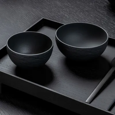 Produktbild von Villeroy & Boch Vorteilset 4 Stück Manufacture Rock Bol Premium Porcelain schwarz 1042391900