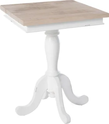 Produktbild von CLP Beistelltisch Goa, Sofatisch mit Massivholzplatte natur/weiß Größe 70 cm
