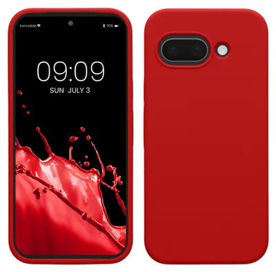Produktbild von kwmobile Handyhülle für Google Pixel 9a Hülle, für Pixel 9a Case - Hülle Silikon - kabelloses Laden - Klassisch Rot