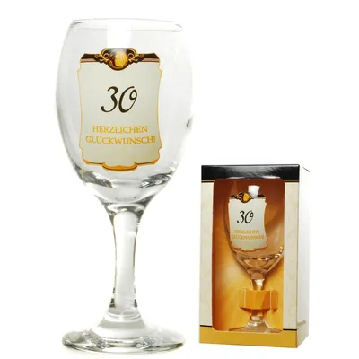 Produktbild von 30. Geburtstag Weinglas Geschenkidee bunt 240ml