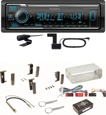 Produktbild von Kenwood KMM-BT508DAB Bluetooth Digitalradio USB Einbauset für Audi A3 8L