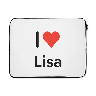Produktbild von MuchoWow® Laptop Hülle 15 Zoll Ich liebe - Lisa - Mädchen Laptoptasche - Laptoptasche - Sleeve - Rundum-Schutz