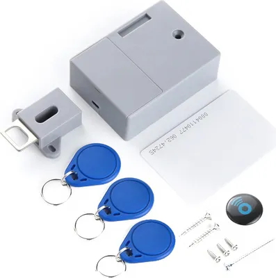 Zdjęcie produktu dla Bateria Czujnik karty IC Szuflada szafki Inteligentny SmartLock DIY niewidoczny ukryty zamek cyfrowy bez perforowanego otworu
