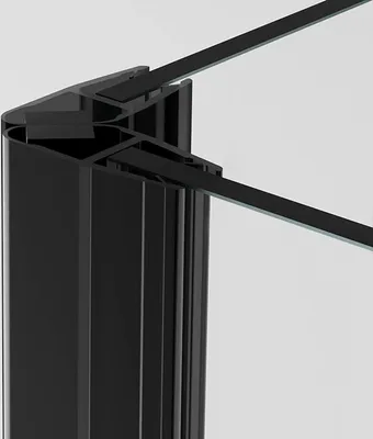 Produktbild von Badena Magnetdichtung für Duschtüren Set schwarz  200cm 90 Grad  Glastür 6mm 7mm 8mm