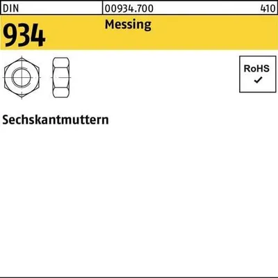 Produktbild von Reyher  934 MS 6kt.Muttern M 6 (1000 Stück)