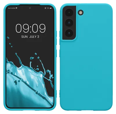 Produktbild von kwmobile Handyhülle für Samsung Galaxy S22 Hülle - TPU Case - Kabelloses Laden - Schutzhülle Cover in Cool Glacier
