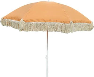 Obrázok produktu pre Slnečník Plážový dáždnik Slnečník s UV ochranou a strapcami Skladacia taška Ø 150 cm