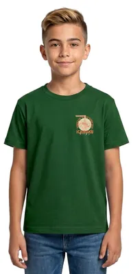 Produktbild von Spreadshirt Naruto Ichiraku Hidden Leaf Village Ramen Logo Teenager T-Shirt, 152/164 (12-14 Jahre), Forstgrün