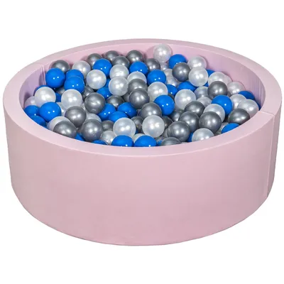 Produktbild von Bällebad Spielplatz + 450 Bälle perlrosa, blau, silber
