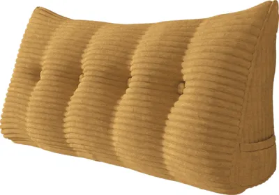 Image de Grand coussin ergonomique en forme de coin Coussin de tête en velours côtelé, coussin de lecture, coussin en forme de coin, coussin de dos, coussin de repos, coussin décoratif