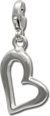 Produktbild von SilberDream Charm Schmuck Armband Anhänger Herz glanz 925 Echt Silber FC508