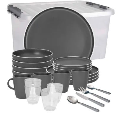 Produktbild von BRUNNER Camping Geschirr Set 4 Personen | Anti-Slip | All Inclusive  DOLOMIT, 36-tlg.
