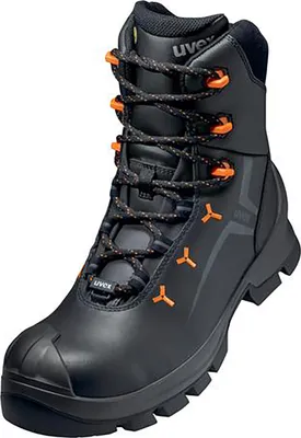 Produktbild von Uvex MACSOLE, Unisex, Erwachsener, Sicherheitsstiefel, Schwarz, Orange, CI, HI, HRO, S3, SRC, Winter