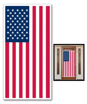 Produktbild von Wetterfestes Plastik Türposter USA Flagge ca. 76x152 cm für Mottoparty
