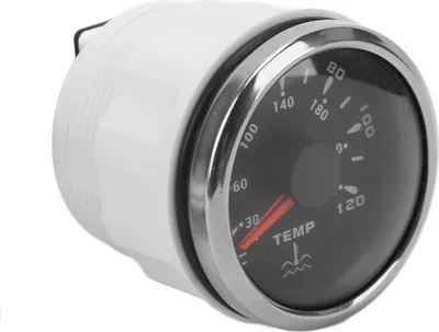 Obrázok produktu pre Čierny 52 mm displej teploty vody, 7-farebné podsvietenie, IP67, vodotesný, 1600-22 Ω, ukazovateľ, meracie zariadenie pre lode, obytné automobily